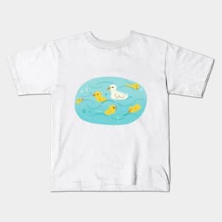 Cute Ducks In a Pond Kids T-Shirt